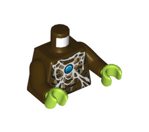 LEGO Donkerbruin Sparacon Minifig Torso (973 / 76382)
