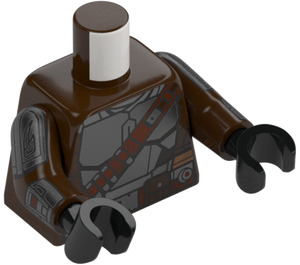 LEGO Dark Brown The Mandalorian Minifig Torso (973 / 76382)