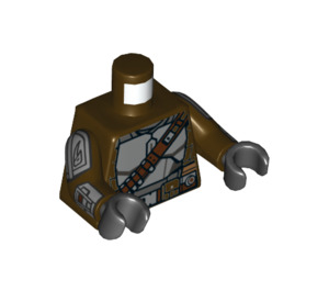 LEGO Dark Brown The Mandalorian Minifig Torso (973 / 76382)