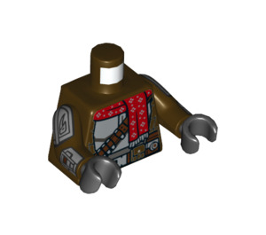 LEGO Donkerbruin The Mandalorian met Sjaal Minifiguur Torso (973 / 76382)