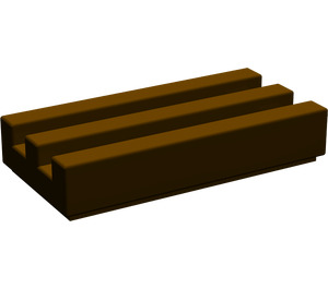 LEGO Dark Brown Tile 1 x 2 Grille (with Bottom Groove) (2412 / 30244)