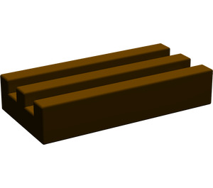 LEGO Dark Brown Tile 1 x 2 Grille (without Bottom Groove)