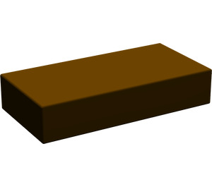 LEGO Dark Brown Tile 1 x 2 without Groove (3069)
