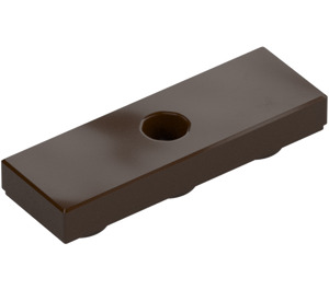 LEGO Dark Brown Tile 1 x 3 Inverted with Hole (35459)