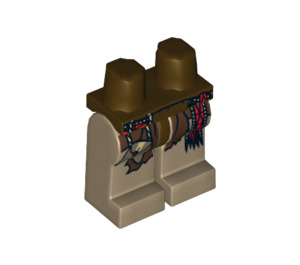 LEGO Donkerbruin Tonto Minifiguur Heupen en benen (3815 / 14637)