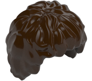 LEGO Dark Brown Tousled Mid-Length Hair (10048)