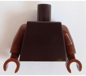 LEGO Тъмно кафяво Undecorated Torso with Reddish Brown Hands and Arms