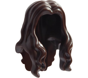 LEGO Marron Foncé Ondulé Cheveux Longs avec Séparation (33461 / 95225)