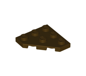 LEGO Dark Brown Wedge Plate 3 x 3 Corner (2450)