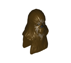 LEGO Dark Brown Wookiee Head with Face Fur (50365)