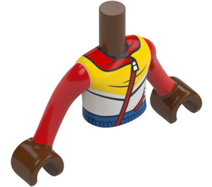 LEGO Mørkebrun Zac Friends Torso (Boy) (73161)