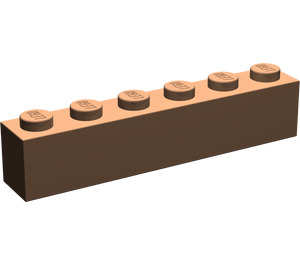 LEGO Dark Flesh Brick 1 x 6 (3009)