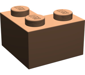 LEGO Dunkles Fleisch Backstein 2 x 2 Ecke (2357)