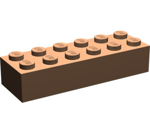 LEGO Donker Vleeskleurig Steen 2 x 6 (2456 / 44237)