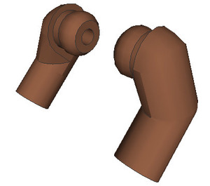 LEGO Dark Flesh Minifigure Arms (Left and Right Pair)