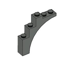 LEGO Dunkelgrau Bogen 1 x 5 x 4 Normaler Bogen, unverstärkte Unterseite (2339 / 14395)