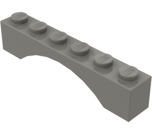 LEGO Tmavě šedá Klenba 1 x 6 Průběžný luk (3455)