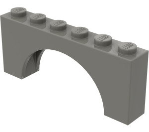 LEGO Dunkelgrau Bogen 1 x 6 x 2 Dickes Oberteil und verstärkte Unterseite (3307)