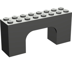 LEGO Gris foncé Arche
 2 x 8 x 3 (4743)
