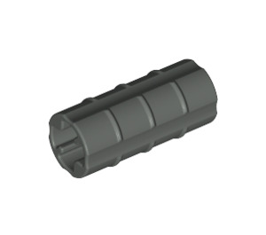 LEGO Dark Gray Axle Connector (Ridged with 'x' Hole) (6538)