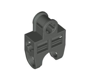 LEGO Dark Gray Ball Connector with Perpendicular Axleholes and Vents and Side Slots (32174)
