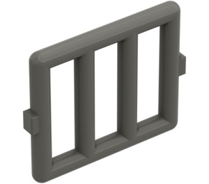 LEGO Dark Gray Bar 1 x 4 x 3 with 2 Window Hinges (6016)