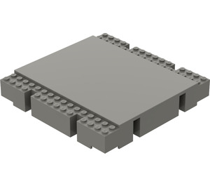 LEGO Donkergrijs Grondplaat Platform 16 x 16 x 2.3 Rechtdoor (2617)