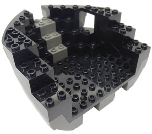 LEGO Dark Gray Boat Bow 12 x 12 x 5.3 Hull with Black Top (6051)