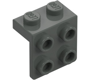 LEGO Dark Gray Bracket 1 x 2 with 2 x 2 (21712 / 44728)