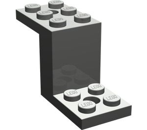 LEGO Dark Gray Bracket 2 x 5 x 2.3 without Inside Stud Holder (6087)