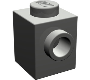 LEGO Gris foncé Brique 1 x 1 avec Goujons sur Deux Côtés opposés (47905)