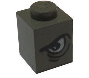 LEGO Gris foncé Brique 1 x 1 avec avec La gauche Arched Eye (3005)
