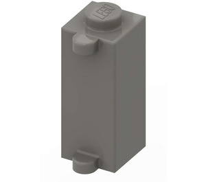 LEGO Mørk grå Kloss 1 x 1 x 2 med Shutter Holder (3581)