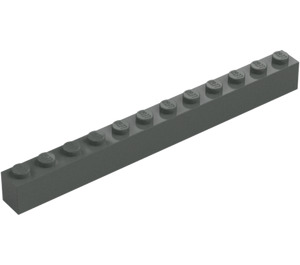 LEGO Dark Gray Brick 1 x 12 (6112)