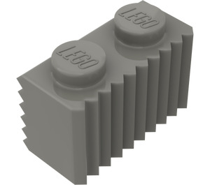 LEGO Mørkegrå Klods 1 x 2 med Grille (2877)