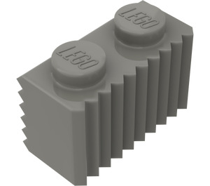 LEGO Dunkelgrau Backstein 1 x 2 mit Gitter (2877)