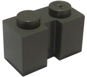 LEGO Dark Gray Brick 1 x 2 with Groove (4216)