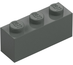 LEGO Dark Gray Brick 1 x 3 (3622 / 45505)