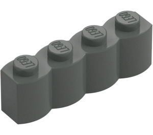 LEGO Mørkegrå Klods 1 x 4 Log (30137)