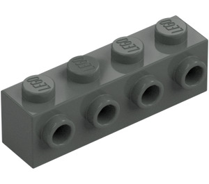 LEGO Dark Gray Brick 1 x 4 with 4 Studs on One Side (30414)