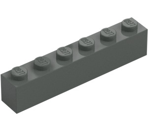 LEGO Mørkegrå Klods 1 x 6 (3009 / 30611)