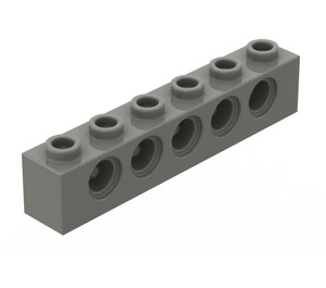 LEGO Gris Foncé Brique 1 x 6 avec des trous (3894)