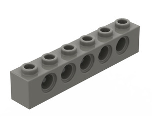 LEGO Donkergrijs Steen 1 x 6 met Gaten (3894)