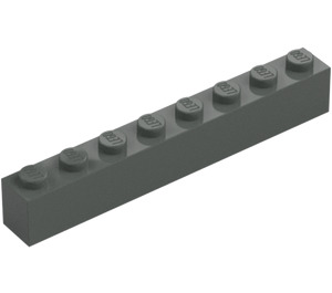 LEGO Tmavě šedá Kostka 1 x 8 (3008)