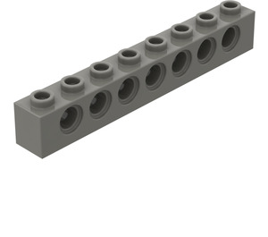 LEGO Tmavě šedá Kostka 1 x 8 s otvory (3702)