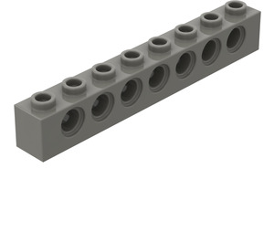 LEGO Donkergrijs Steen 1 x 8 met Gaten (3702)