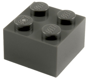 LEGO Mørk grå Kloss 2 x 2 (3003 / 6223)