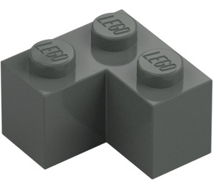 LEGO Ciemny szary Cegła 2 x 2 Narożnik (2357)