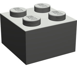 LEGO Dunkelgrau Backstein 2 x 2 ohne Kreuzstützen (3003)
