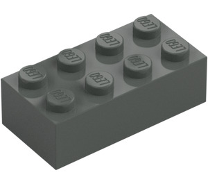 LEGO Tmavě šedá Kostka 2 x 4 (3001 / 72841)